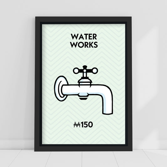 Monopoly Print - Water Works Poster Wall Art