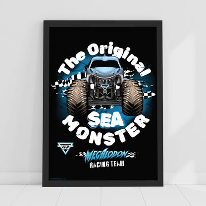 Monster Jam Print - Sea Monster Poster Wall Art