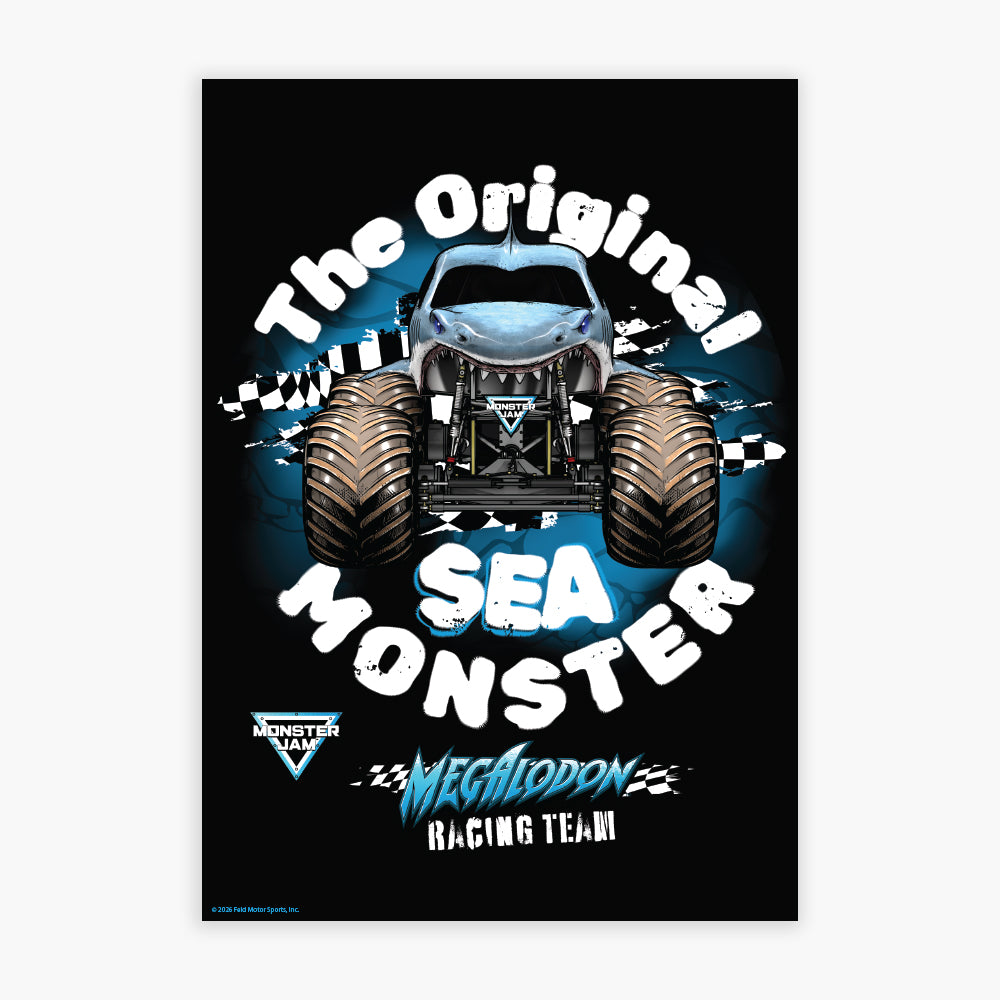 Monster Jam Print - Sea Monster Poster Wall Art