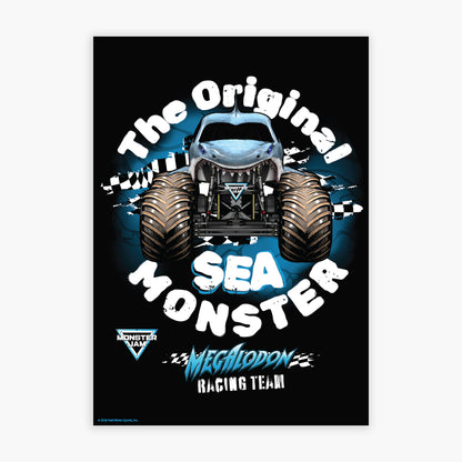 Monster Jam Print - Sea Monster Poster Wall Art