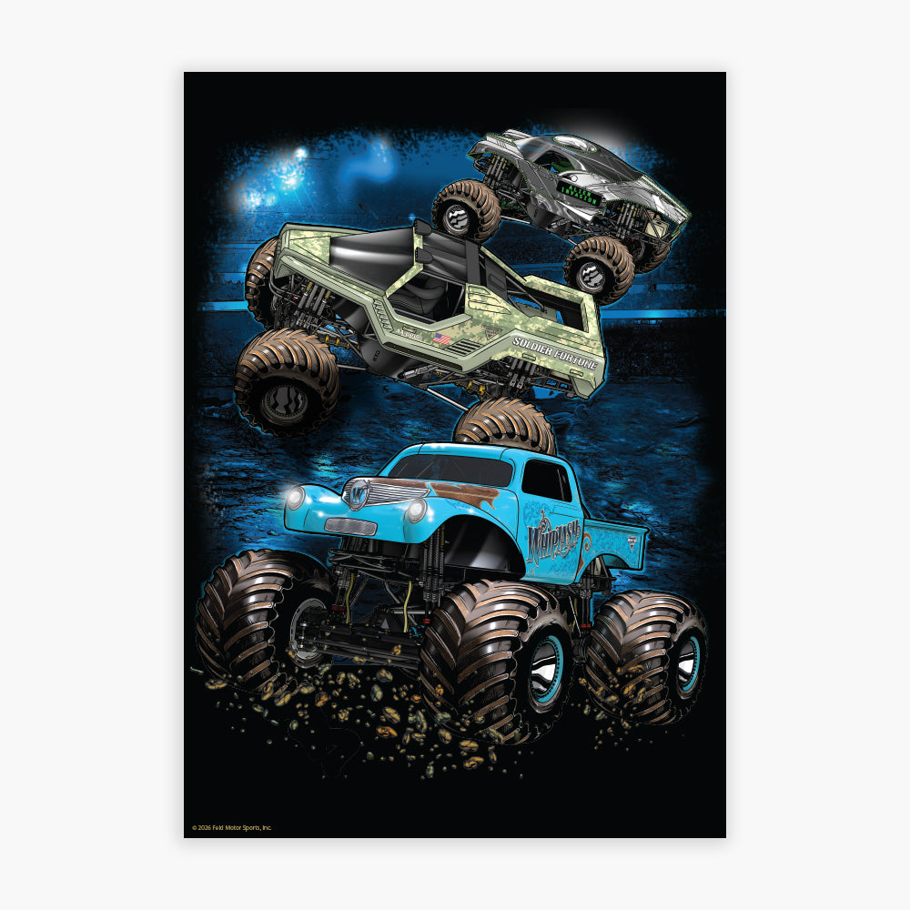 Monster Jam Print - Whiplash Poster Wall Art