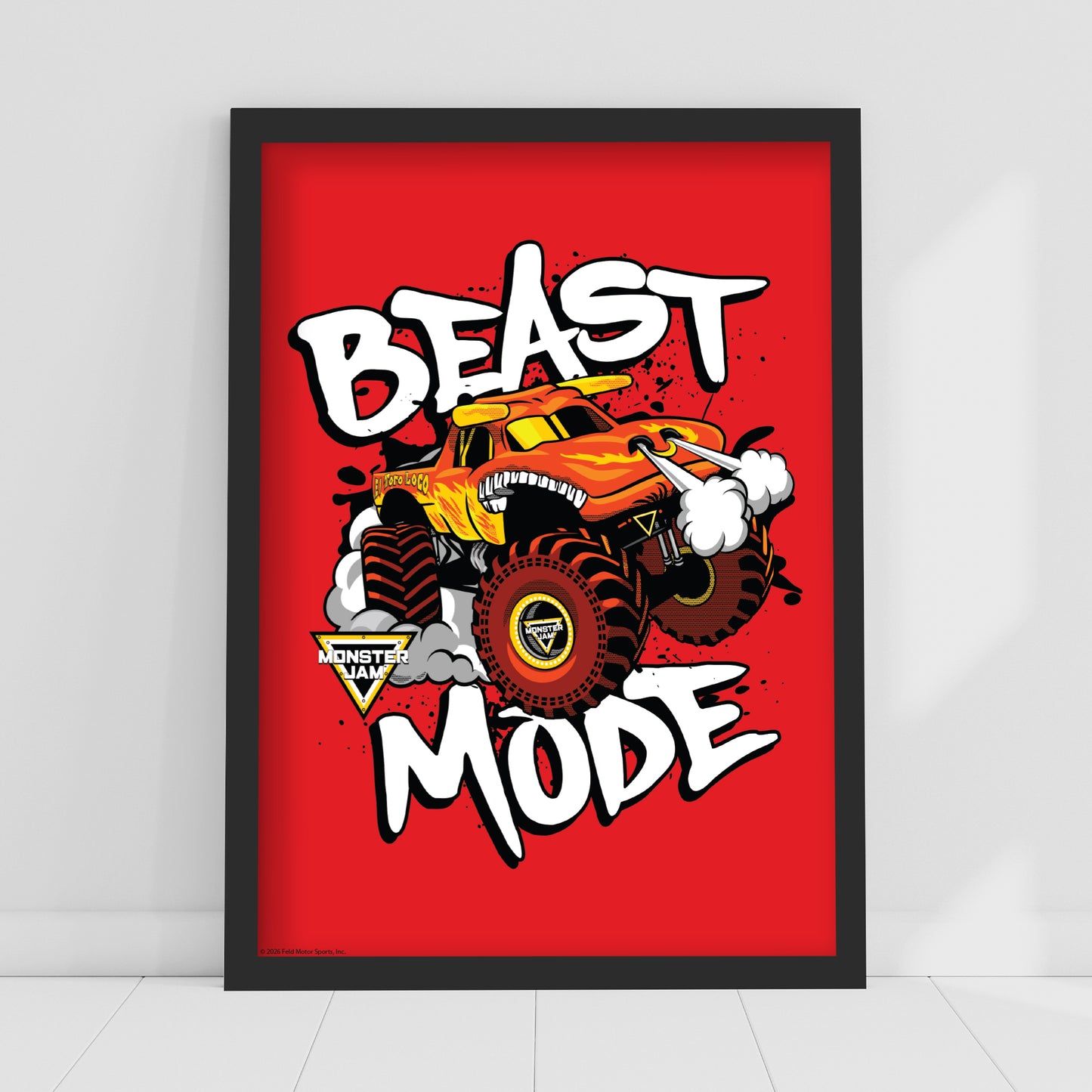 Monster Jam Print - El Toro Loco Beast Mode Poster Wall Art