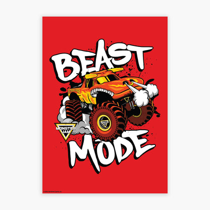 Monster Jam Print - El Toro Loco Beast Mode Poster Wall Art