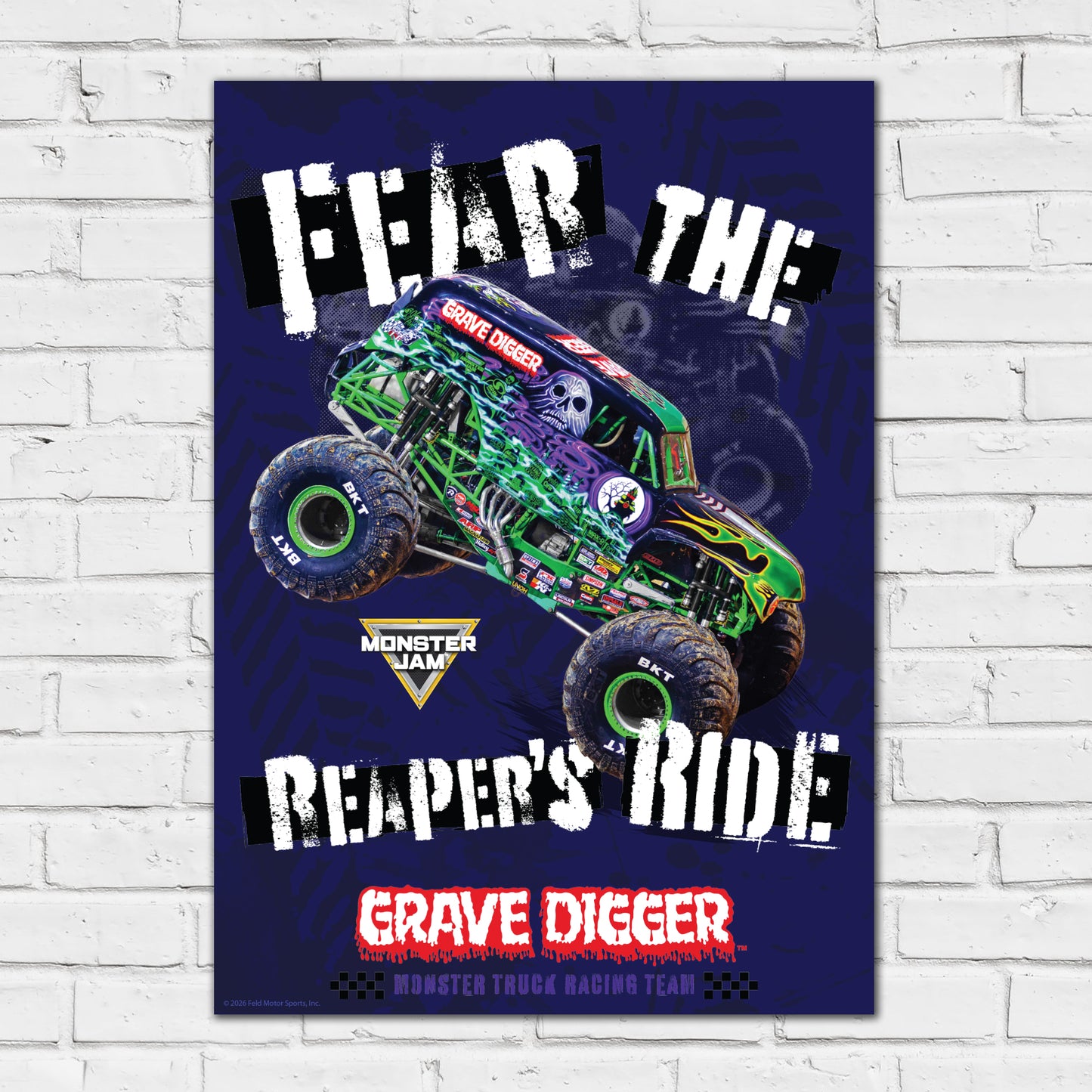 Monster Jam Print - Fear The Reapers Ride Poster Wall Art