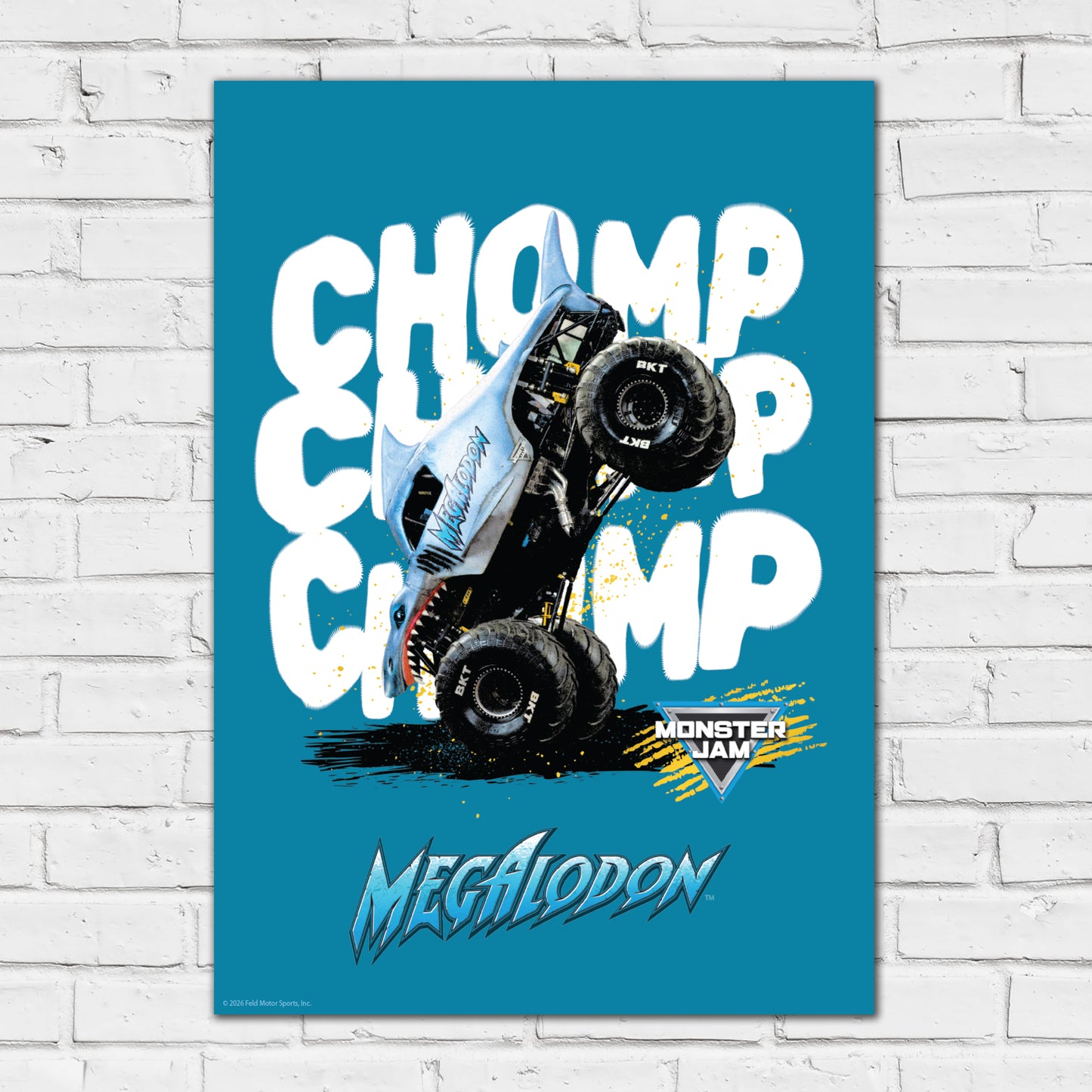 Monster Jam Print - Megalodon Chomp Poster Wall Art