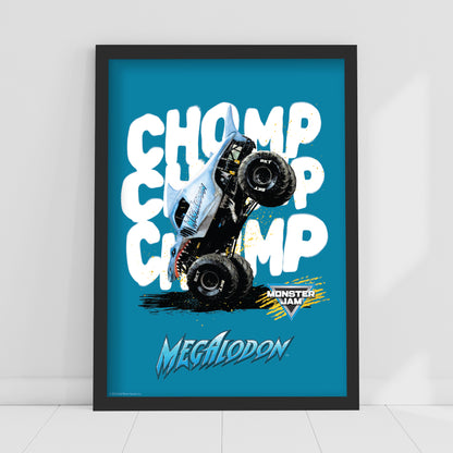 Monster Jam Print - Megalodon Chomp Poster Wall Art