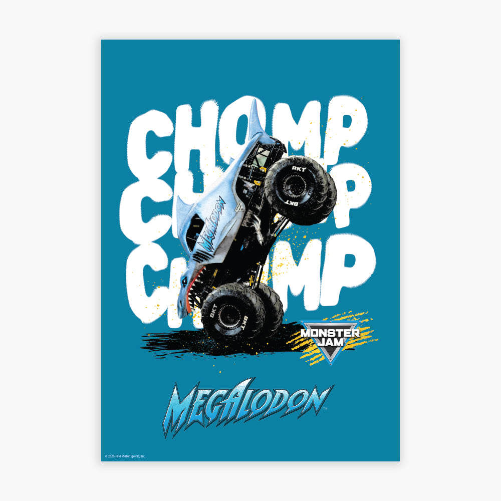 Monster Jam Print - Megalodon Chomp Poster Wall Art
