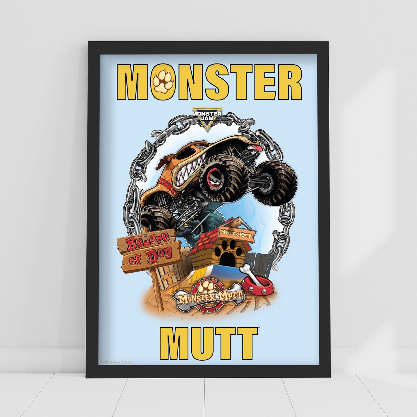 Monster Jam Print - Monster Mutt Monster Jam Truck Poster Wall Art