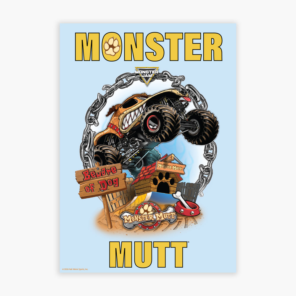 Monster Jam Print - Monster Mutt Monster Jam Truck Poster Wall Art