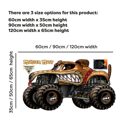 Monster Jam Wall Sticker - Monster Mutt Monster Jam Truck Wall Decal Art