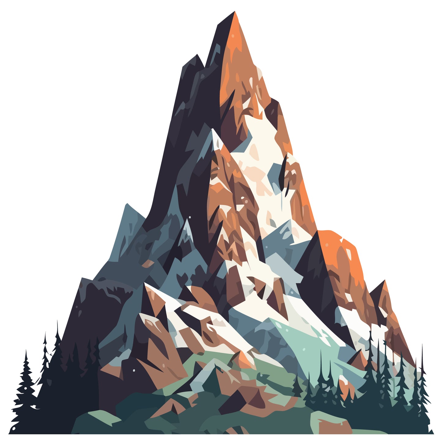 Living Room Wall Sticker - Mountain Decal Wall Art
