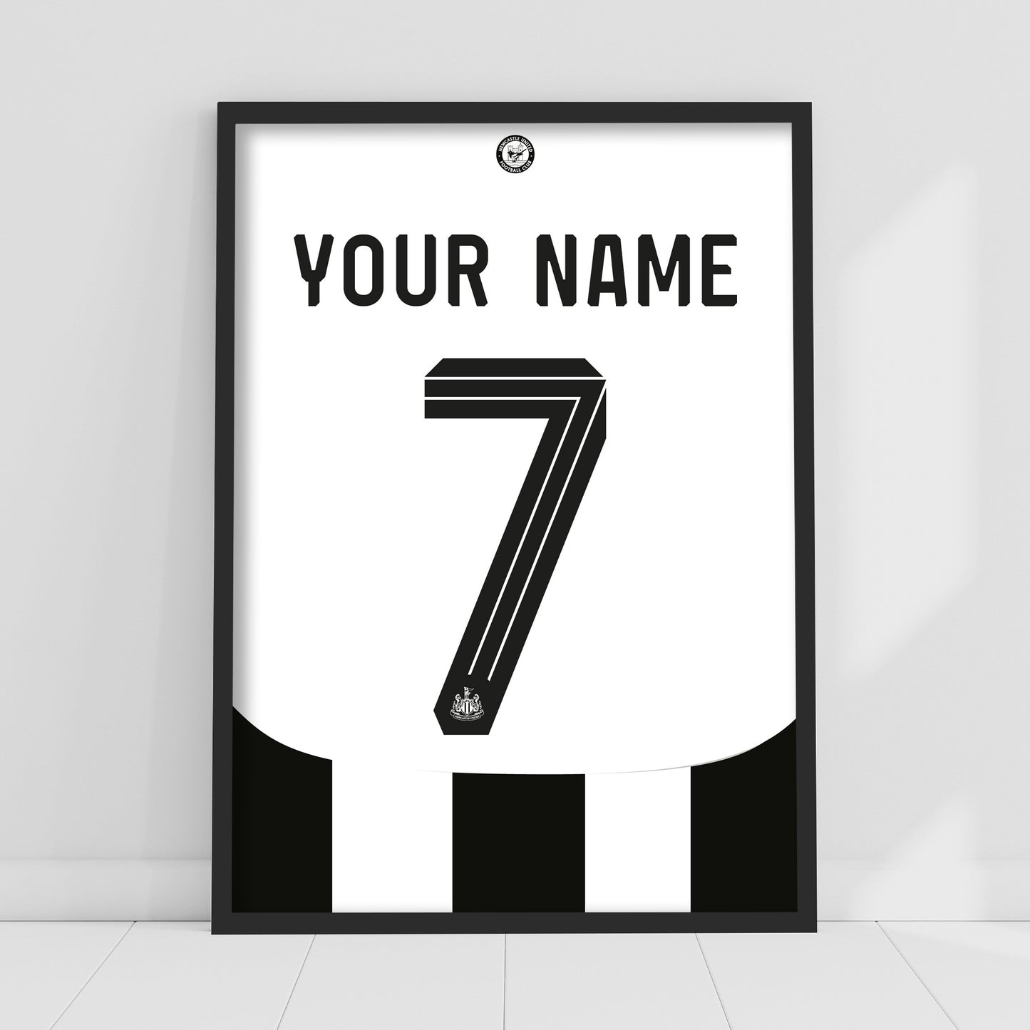Newcastle United FC Print - 24-25 Personalised Shirt Pattern Poster Football Wall Art