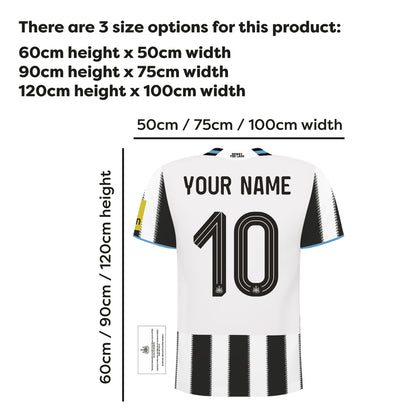 Newcastle United Football Club - Personalised Shirt Wall Sticker