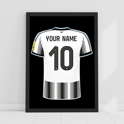 Newcastle United FC Print - 26-27 Personalised Shirt Design Poster Football Wall Art