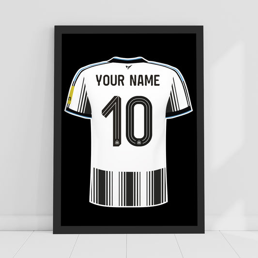 Newcastle United FC Print - 26-27 Personalised Shirt Design Poster Football Wall Art