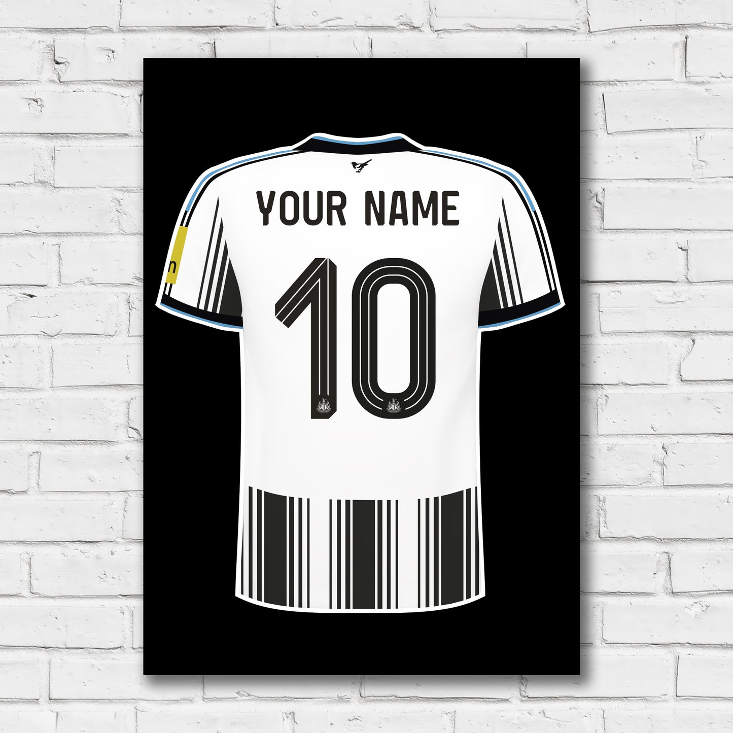 Newcastle United FC Print - 26-27 Personalised Shirt Design Poster Football Wall Art