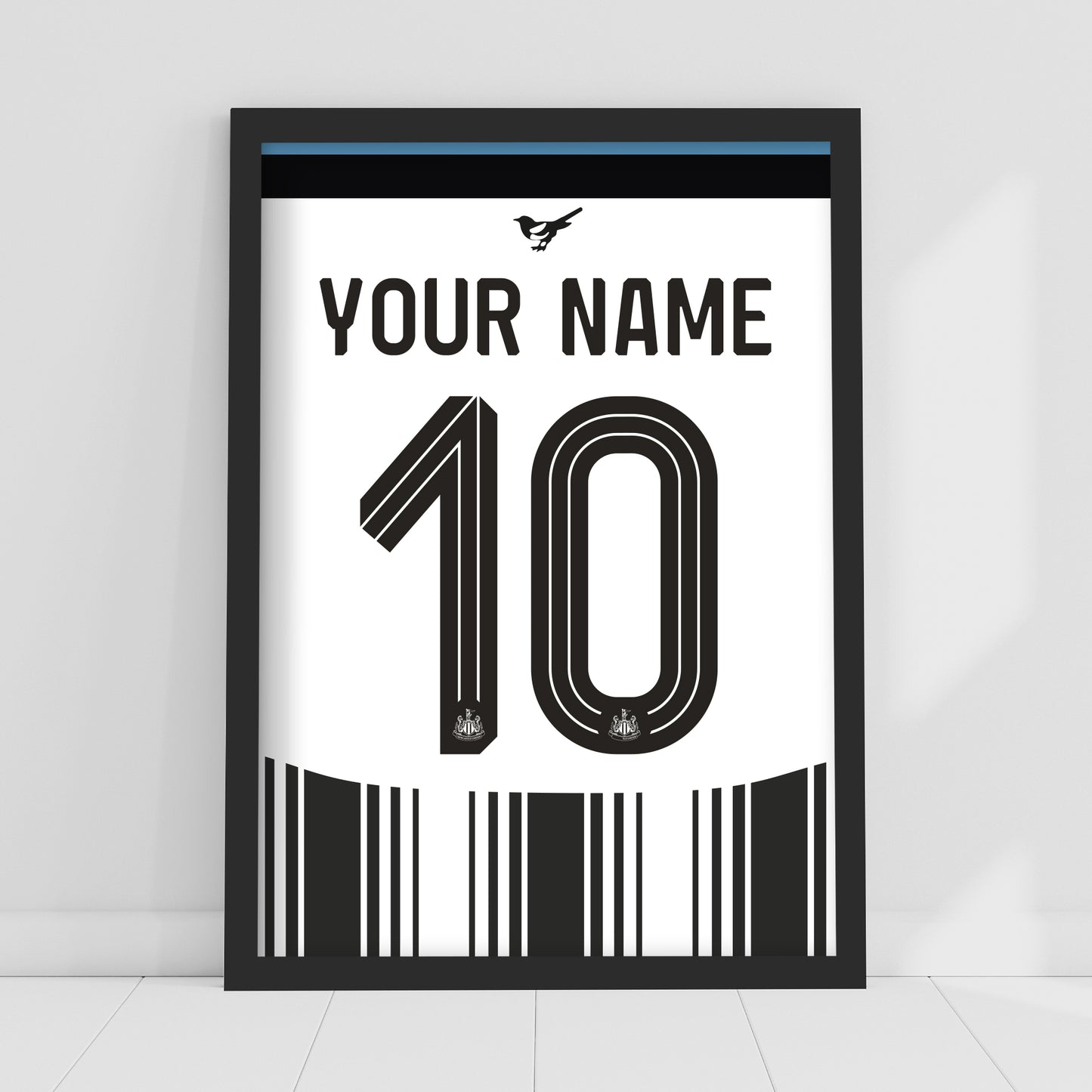Newcastle United FC Print - 26-27 Personalised Shirt Pattern Poster Football Wall Art
