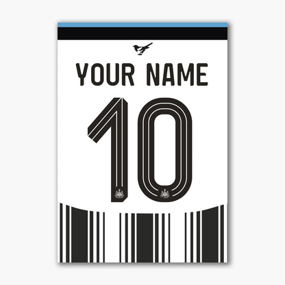 Newcastle United FC Print - 26-27 Personalised Shirt Pattern Poster Football Wall Art