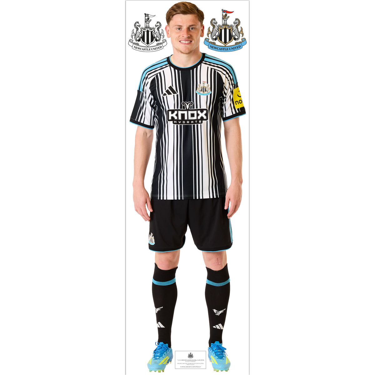Newcastle United Wall Sticker - Barnes Player 26/27 Wall Decal Football Art