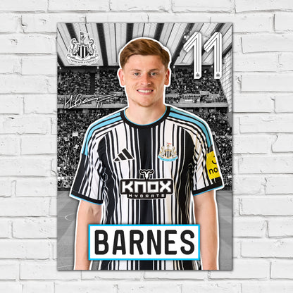Newcastle United FC Print - Barnes 26/27 Core Poster Football Wall Art