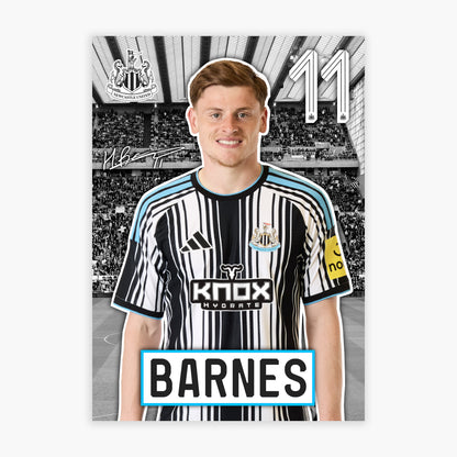Newcastle United FC Print - Barnes 26/27 Core Poster Football Wall Art