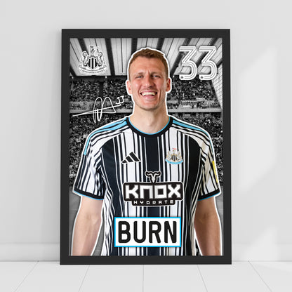 Newcastle United FC Print - Dan Burn 26/27 Core Poster Football Wall Art