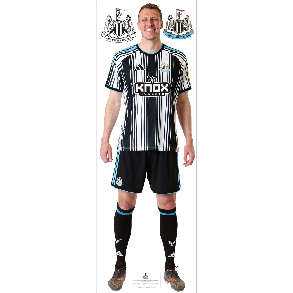 Newcastle United Wall Sticker - Dan Burn Player 26/27 Wall Decal Football Art