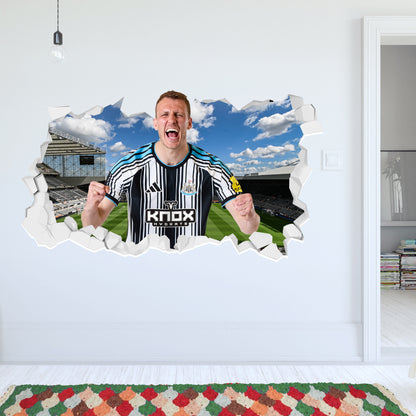 Newcastle United Football Club - Dan Burn 26/27 Broken Wall Sticker