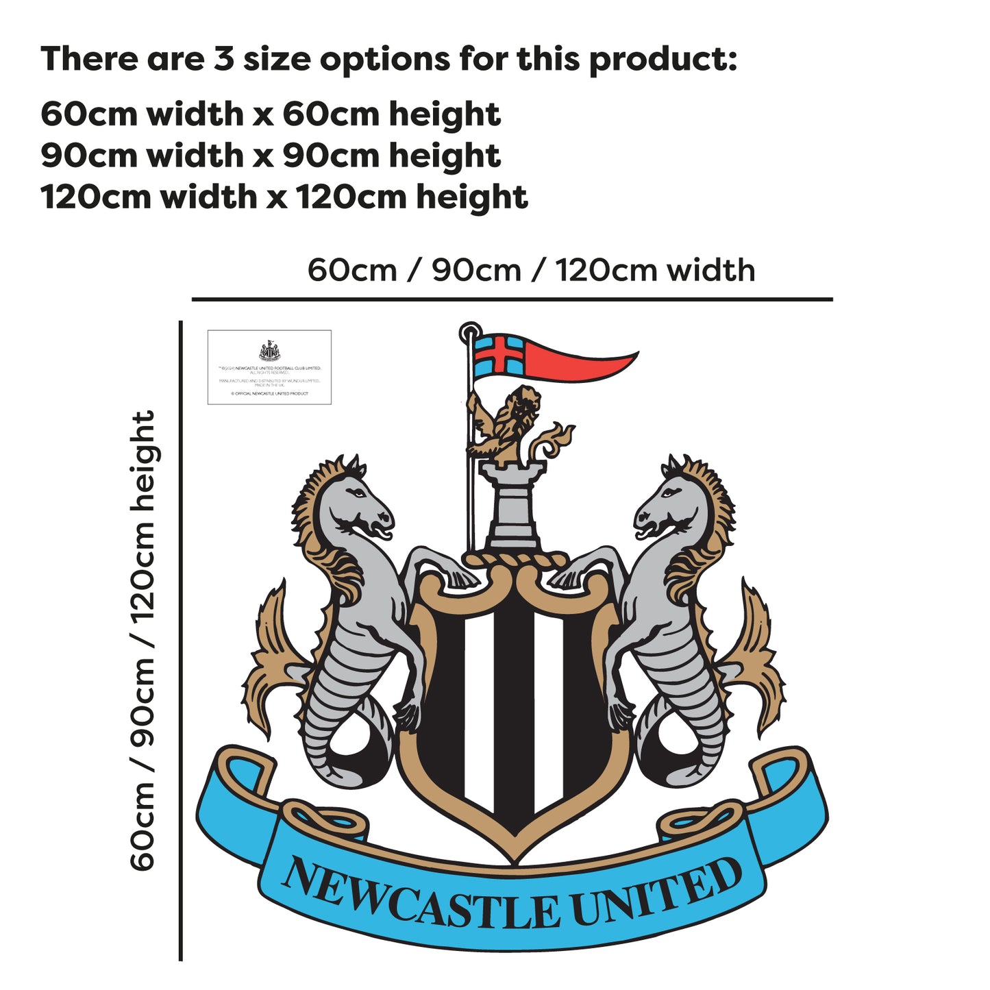 Newcastle United Football Club - Crest Wall Sticker