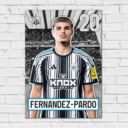 Newcastle United FC Print - Fernandez 26/27 Core Poster Football Wall Art