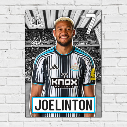 Newcastle United FC Print - Joeliton 26/27 Core Poster Football Wall Art