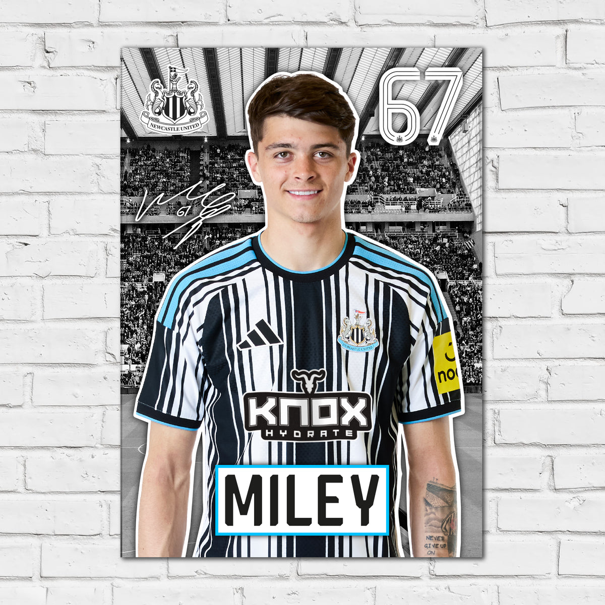 Newcastle United FC Print - Miley 26/27 Core Poster Football Wall Art