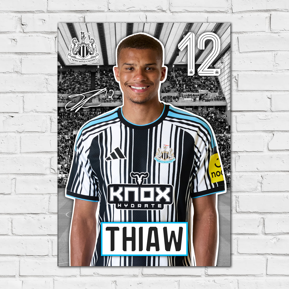Newcastle United FC Print - Thiaw 26/27 Core Poster Football Wall Art