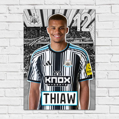 Newcastle United FC Print - Thiaw 26/27 Core Poster Football Wall Art