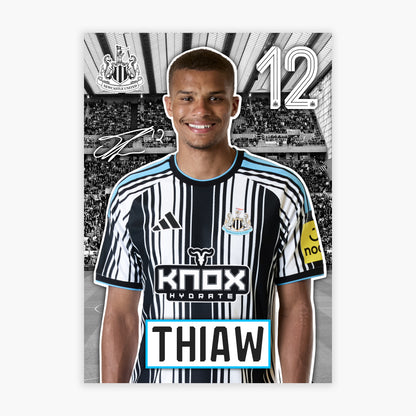 Newcastle United FC Print - Thiaw 26/27 Core Poster Football Wall Art