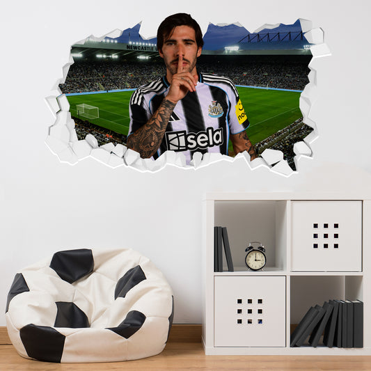 Newcastle United Football Club - Tonali 25/26 Broken Wall Sticker