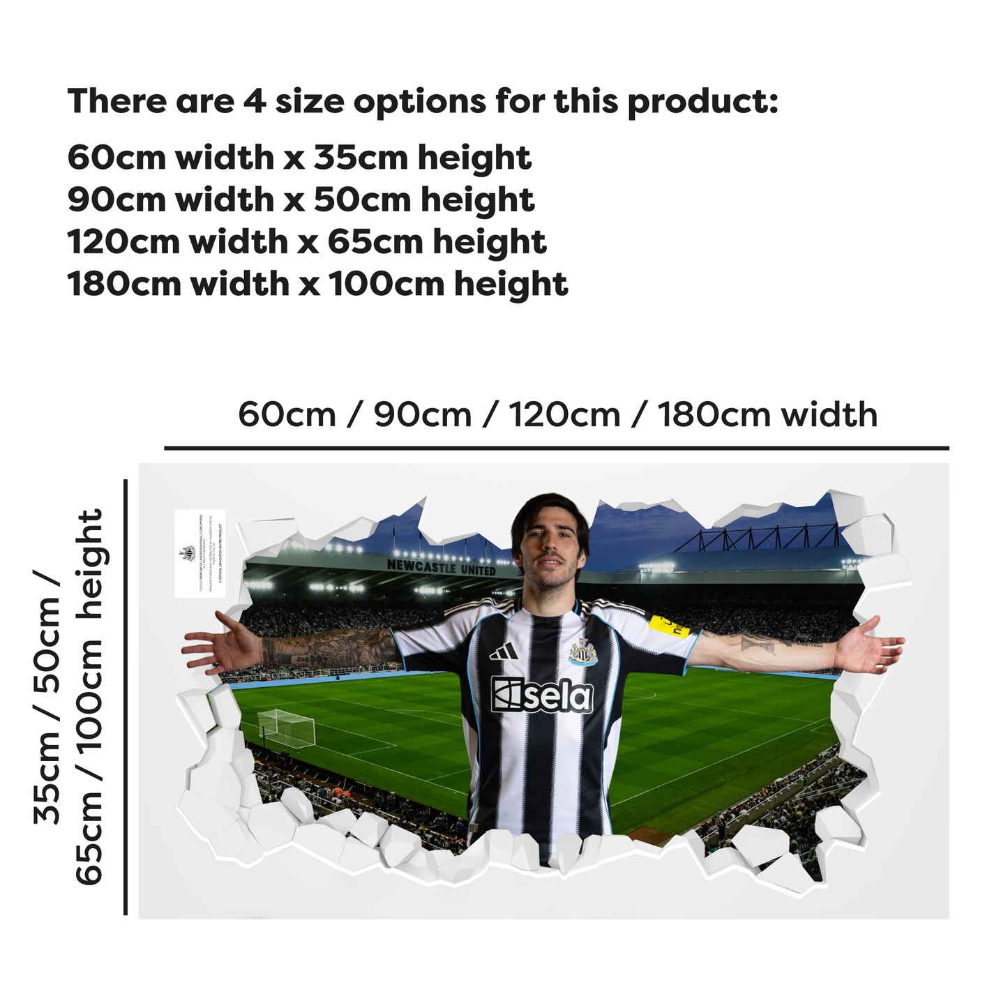 Newcastle United Football Club - Tonali 25/26 Broken Wall