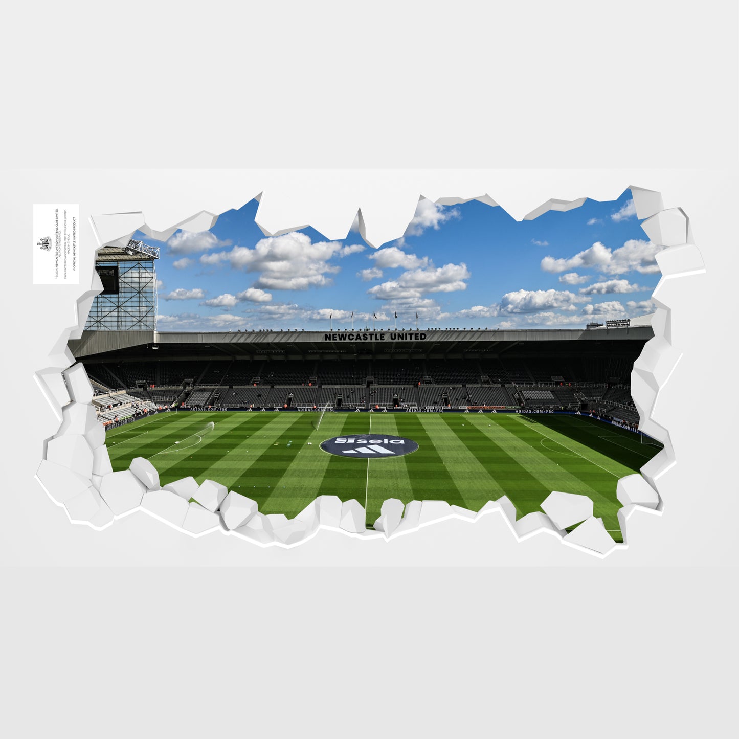 Newcastle United Football Club - Stadium Day Time Broken Wall