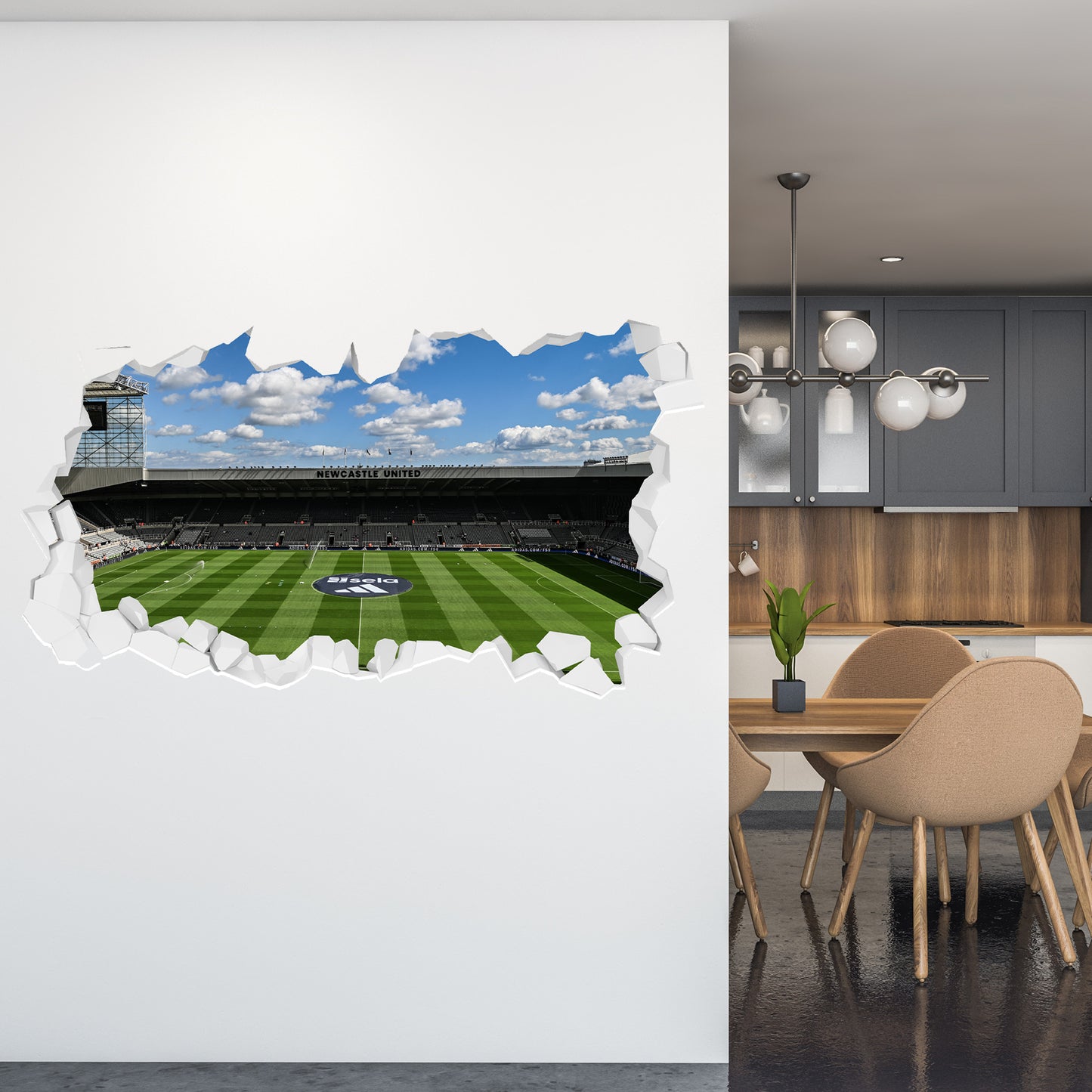 Newcastle United Football Club - Stadium Day Time Broken Wall