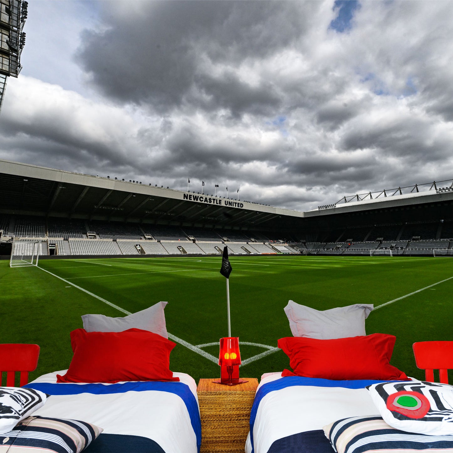 Newcastle United Football Club - Stadium From Cornerflag Full Wall Mural