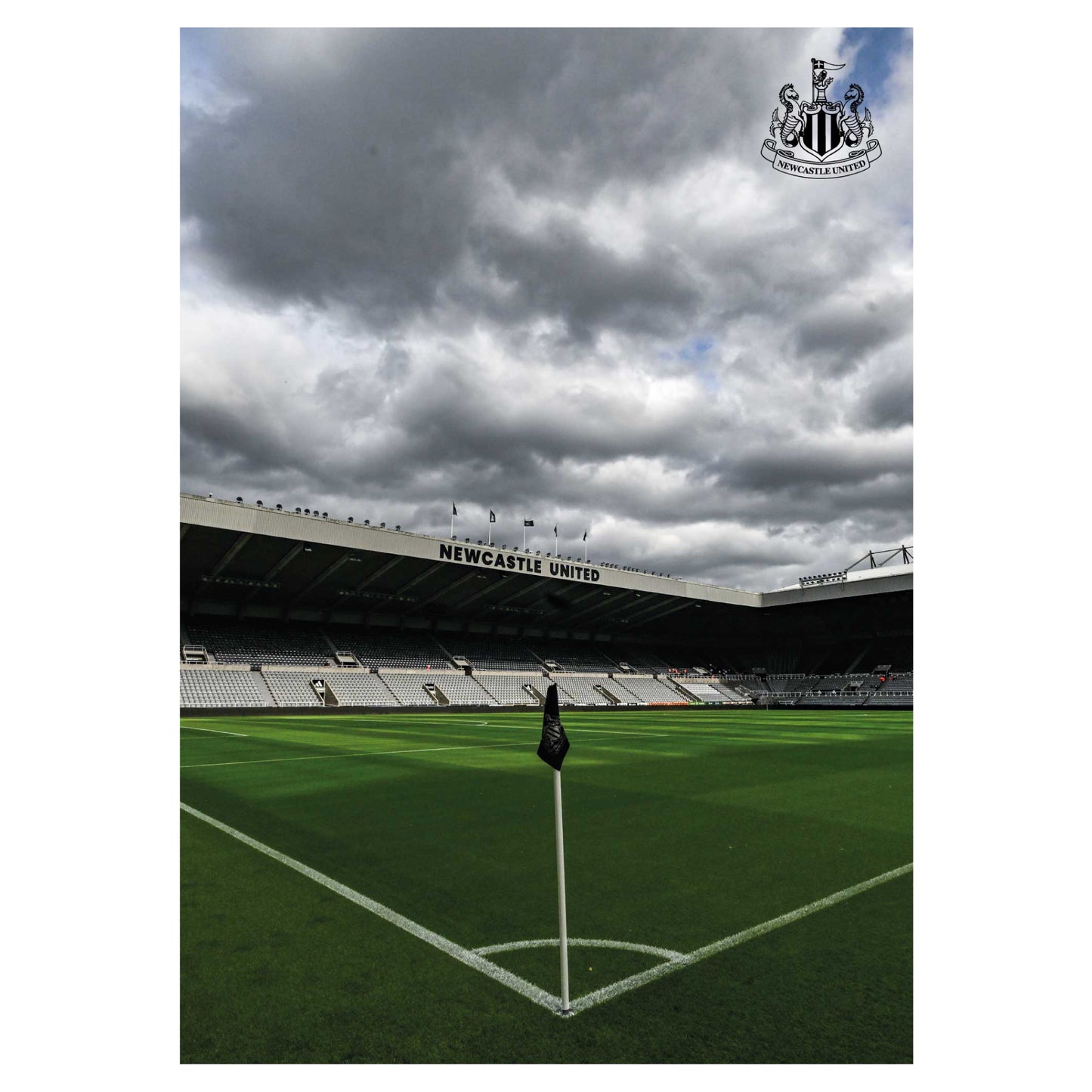 Newcastle United FC Print - Stadium From Corner Flag Poster Football Wall Art