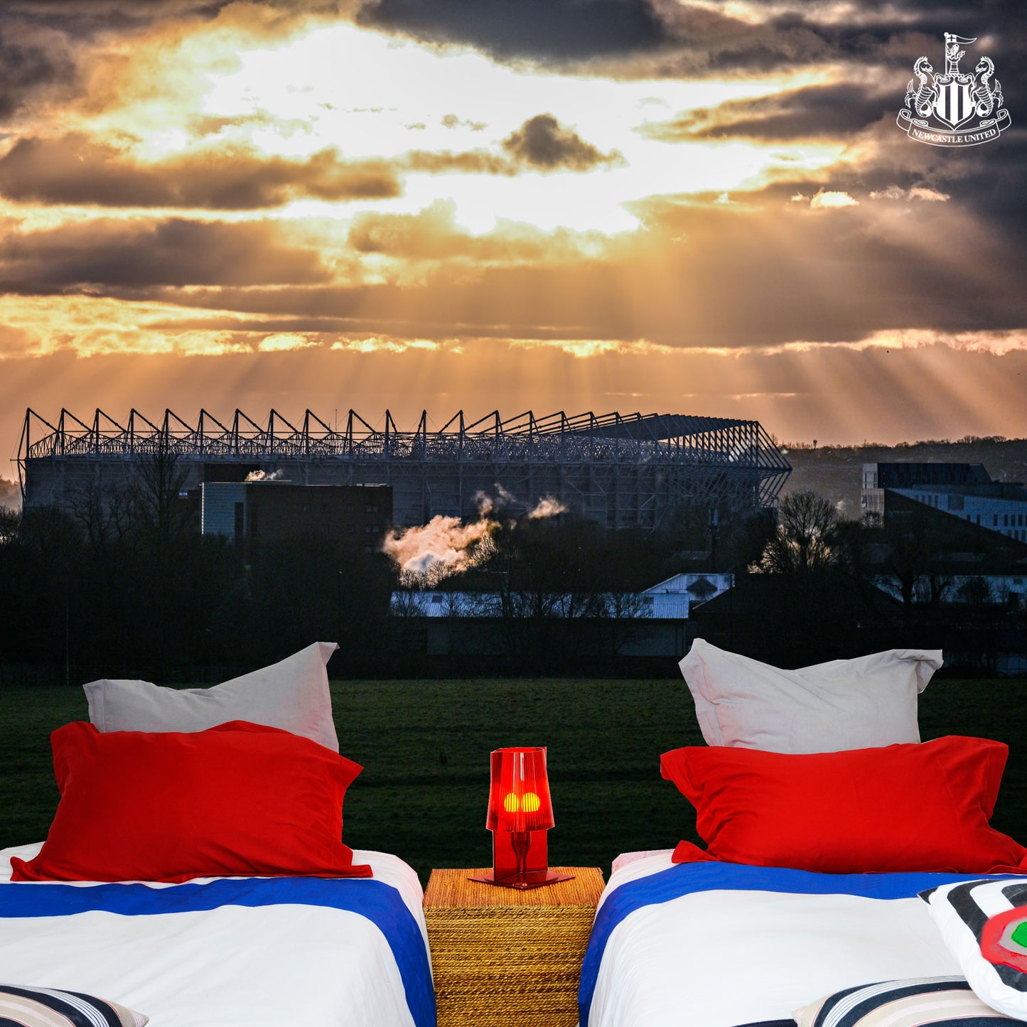Newcastle United Football Club - Sunshine Over Stadium Full Wall Mural