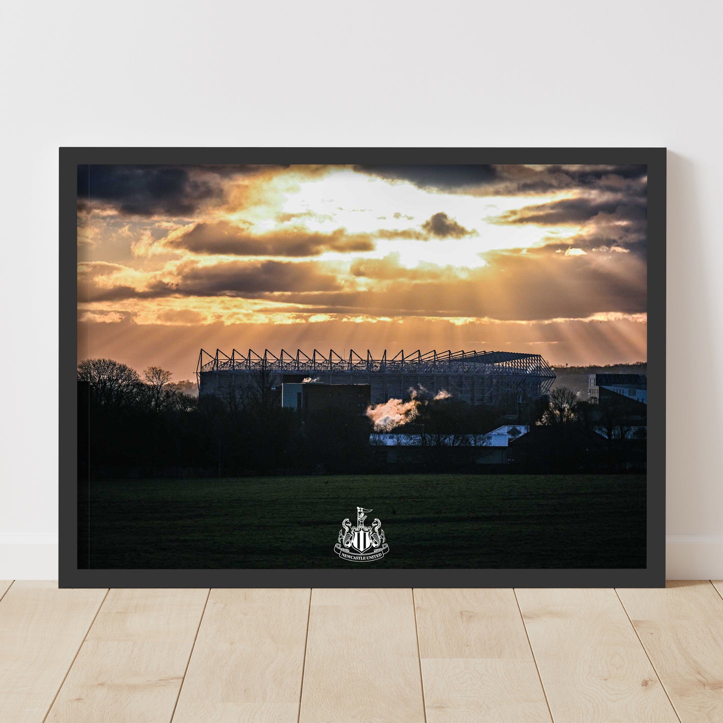 Newcastle United FC Print - Sunshine Over Stadium Poster Football Wall Art