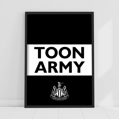 Newcastle United FC Print - Toon Army Striped Poster Football Wall Art