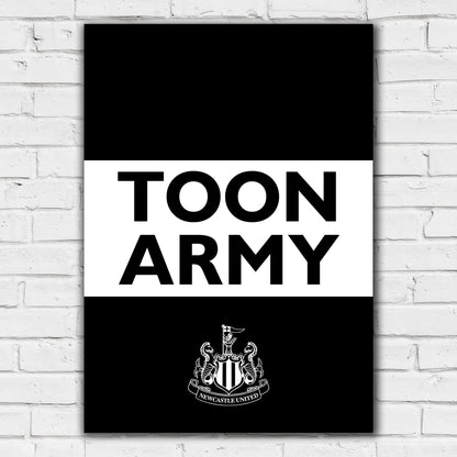 Newcastle United FC Print - Toon Army Striped Poster Football Wall Art