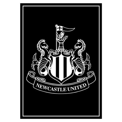 Newcastle United FC Print - White Crest Poster Football Wall Art