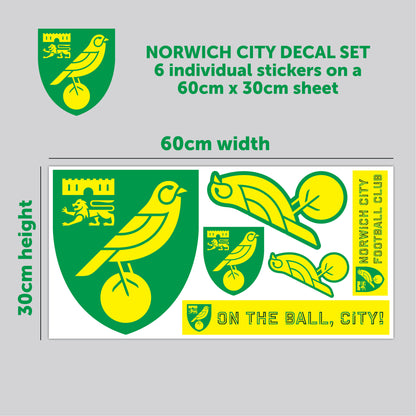 Norwich Football Club - Decal Sticker Set