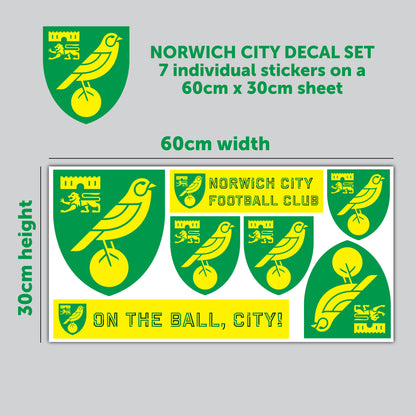 Norwich Football Club - Decal Sticker Set
