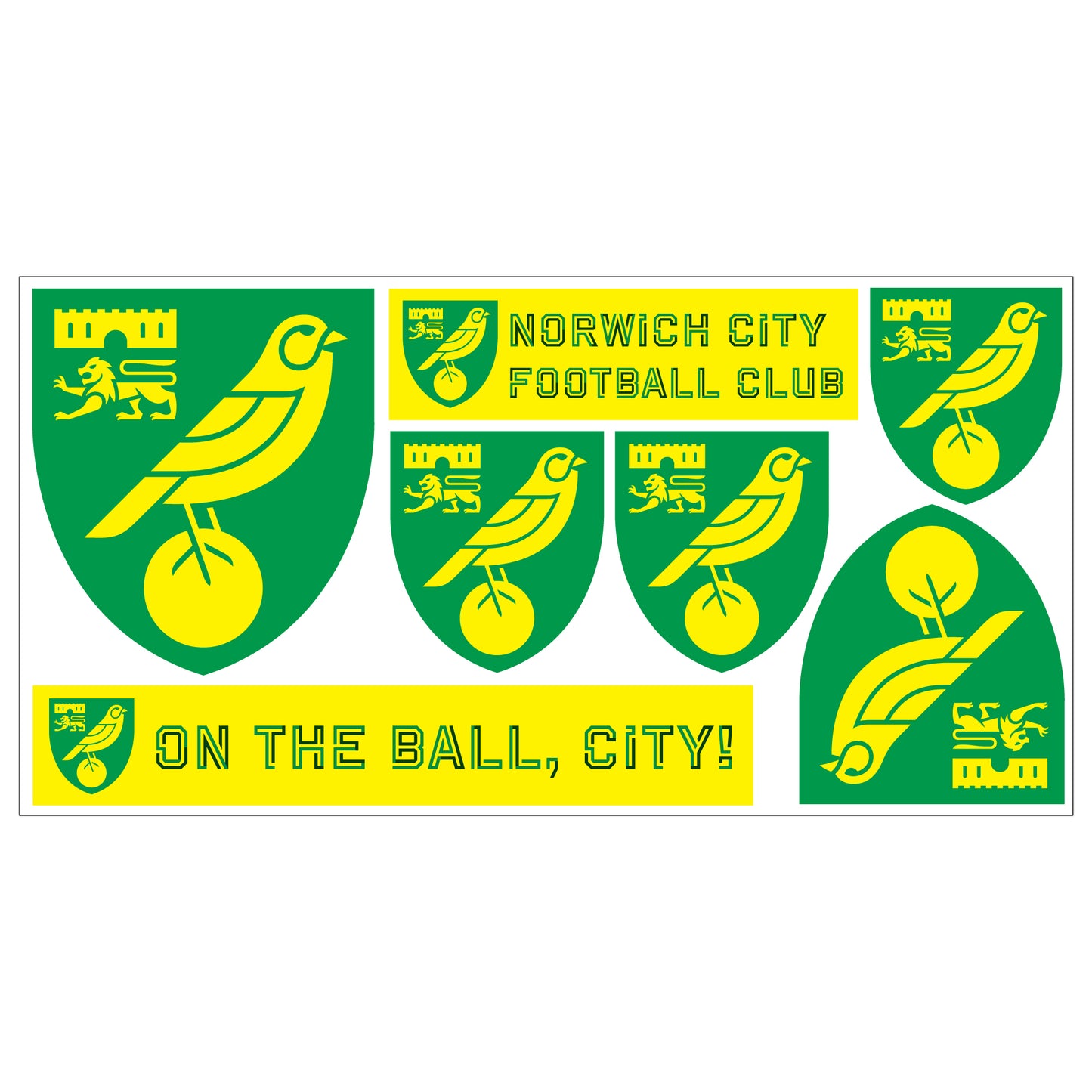 Norwich Football Club - Decal Sticker Set