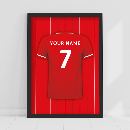 Nottingham Forest FC Print - Shirt Design Personalised Poster
